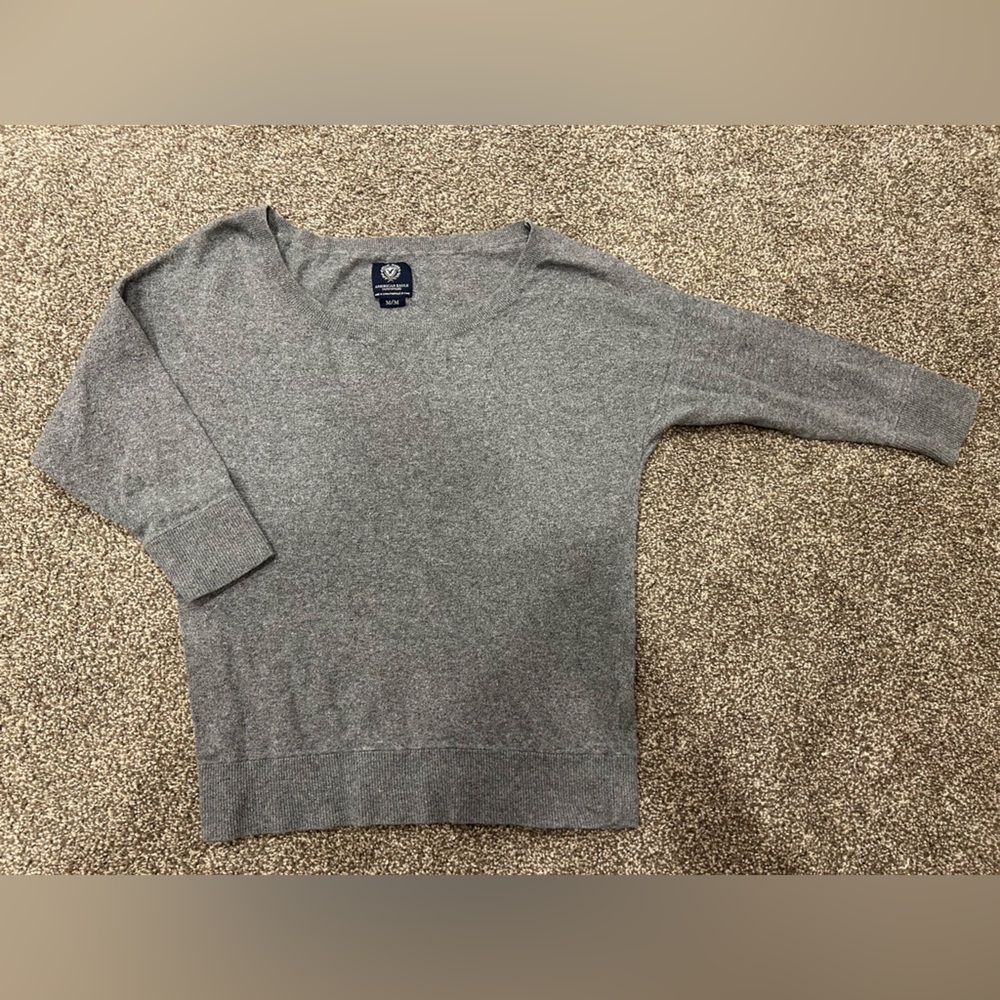 American Eagle Outfitters Charcoal Crewneck Sweater